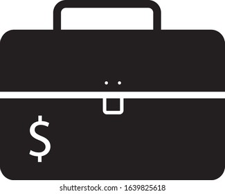 Business work briefcase icon vector