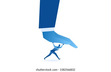 Business work concept illustration about hard work and pressure
