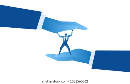 Business work concept illustration about hard work and pressure