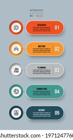 Business work flow infographic template.