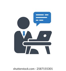 Business Work Icon On White Background