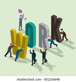 business work isometric concept