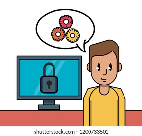 Business worker cartoon