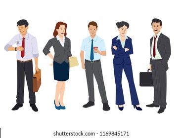 business worker in flat vector style