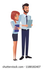 Business workers cartoon