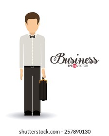 Business and Workforce over white background, vector illustration