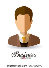 Business and Workforce over white background, vector illustration