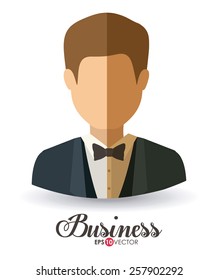 Business and Workforce over white background, vector illustration
