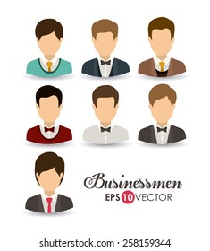 Business and Workforce over white background, vector illustration