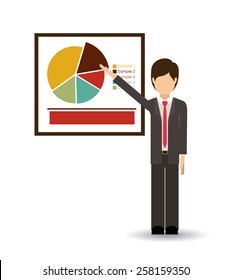 Business and Workforce over white background, vector illustration