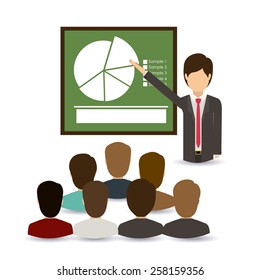 Business and Workforce over white background, vector illustration
