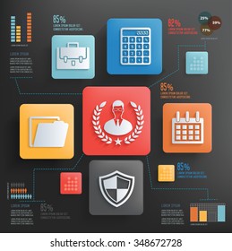 Business and working concept info graphic design for your text,clean vector