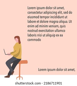 Business working template vector illustration. Flat or simple design of business concept idea with default lorem ipsum text for ad or advertising displays, print, web banner, social media posts.