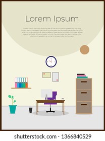 Business Workplace Vector Poster