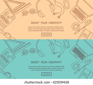 Business workspace banners