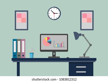 Business workspace or office interior .