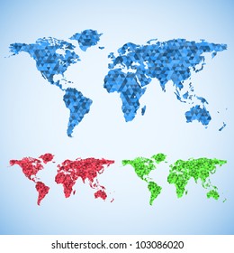 Business world map set.