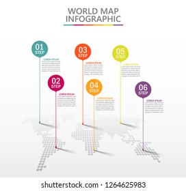 Business World map. timeline infographic icons designed for abstract background template milestone element modern diagram process technology digital marketing data presentation chart Vector