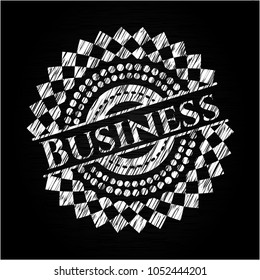 Business written with chalkboard texture