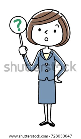 Business: Young lady, answer, question