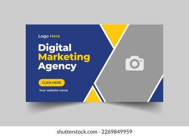 Business YouTube thumbnail design template