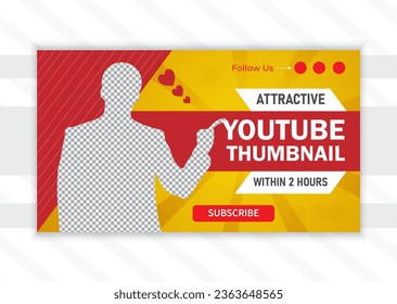 Business youtube thumbnail design template vector design