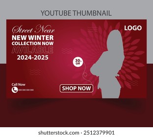 business YouTube thumbnail design web banner template