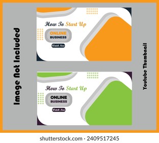 Business YouTube thumbnail, video thumbnail or web banner template