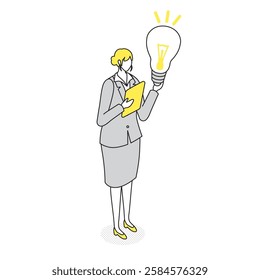 Business_Simple__A woman with a business idea