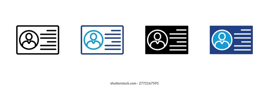 Businesscard icon collection with multiple styles