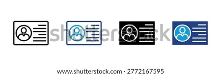 Businesscard icon collection with multiple styles