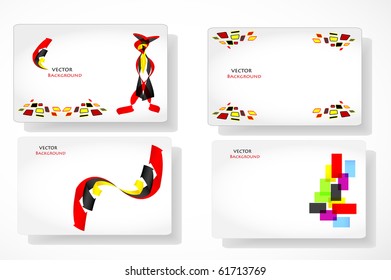 Business-Card Modern Set, vector illustration