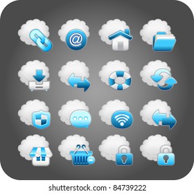 business,cloud computing,network,icon set