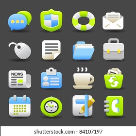 business,eco  icon set | Dark series