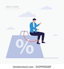 Businesses with big debts illustration