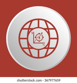 
  business,graph icon, vector illustration. Flat design style.