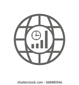 
 business,graph icon, vector illustration. Flat design style.