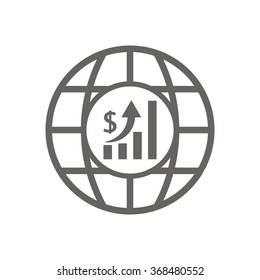 
  business,graph icon, vector illustration. Flat design style.