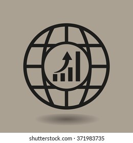 
  business,graph icon, vector illustration. Flat design style.