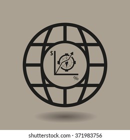 
  business,graph icon, vector illustration. Flat design style.