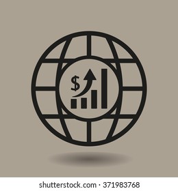 
  business,graph icon, vector illustration. Flat design style.