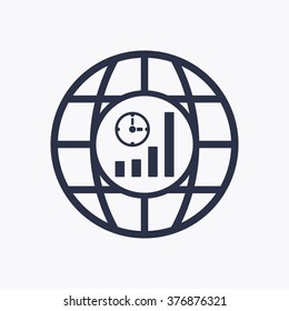 
  business,graph icon, vector illustration. Flat design  
