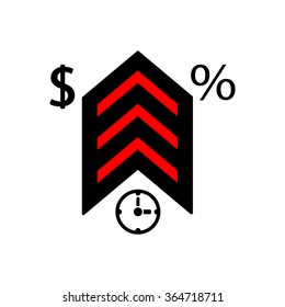   business.Icon, vector illustration.   Flat design style