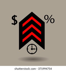   business.Icon, vector illustration. Flat design 