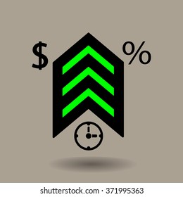  business.Icon, vector illustration. Flat design style