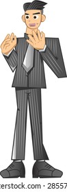 Businessman with action speaking