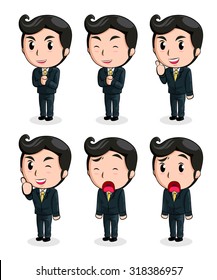 Businessman in action. Vector. illustration.