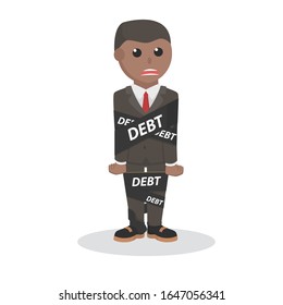 businessman african bound by debt