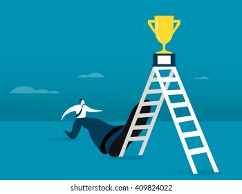 Businessman aiming for success concept