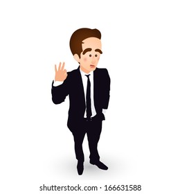 businessman all right gesture